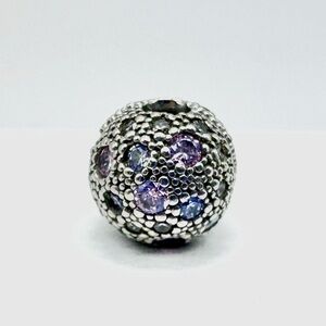 Pandora Cosmic Stars Pink & Purple Sterling Silver Clip Charm